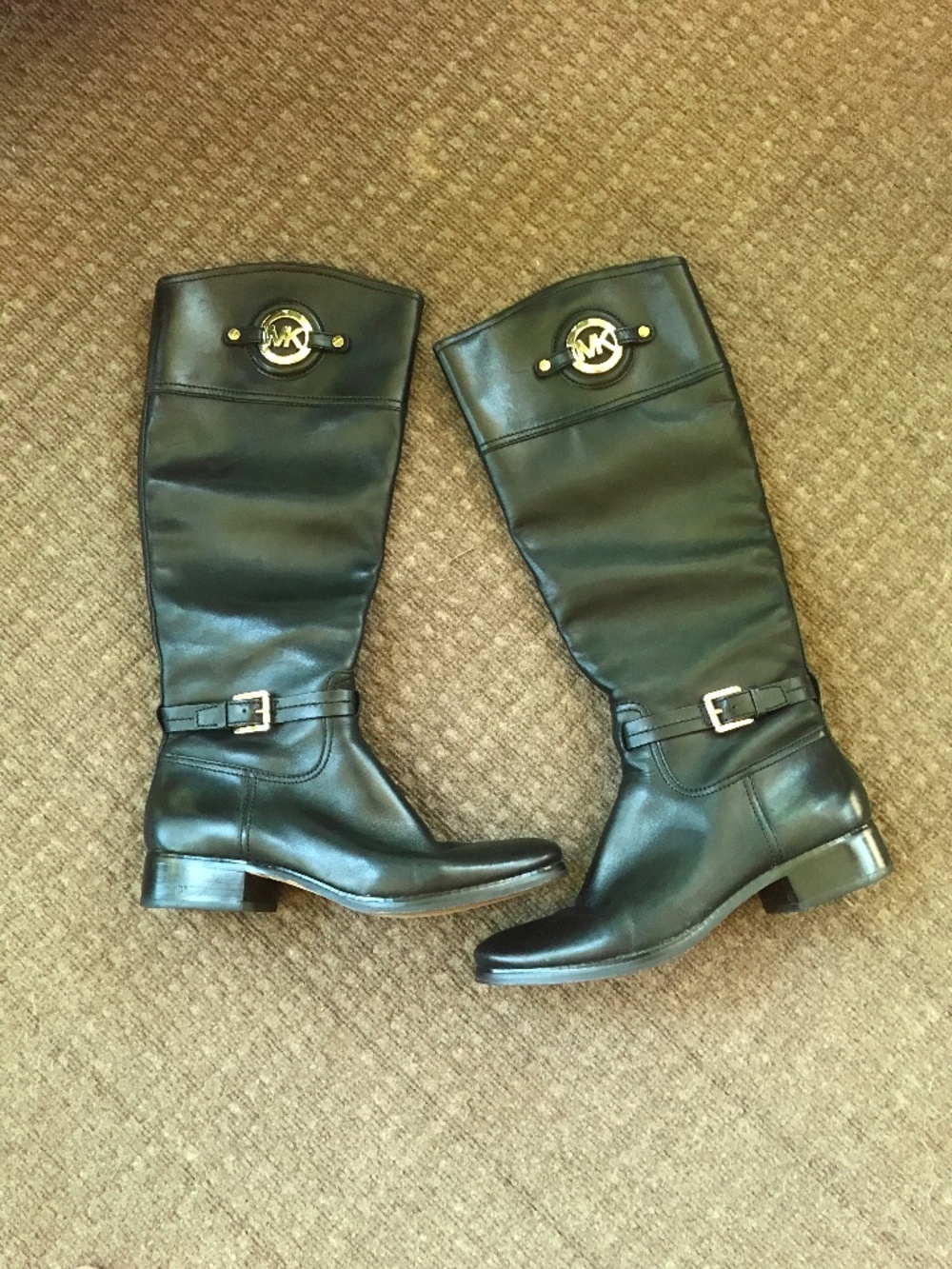 Michael kors black leather “Stockard” equestrian riding black leather boots - Picture 5 of 16